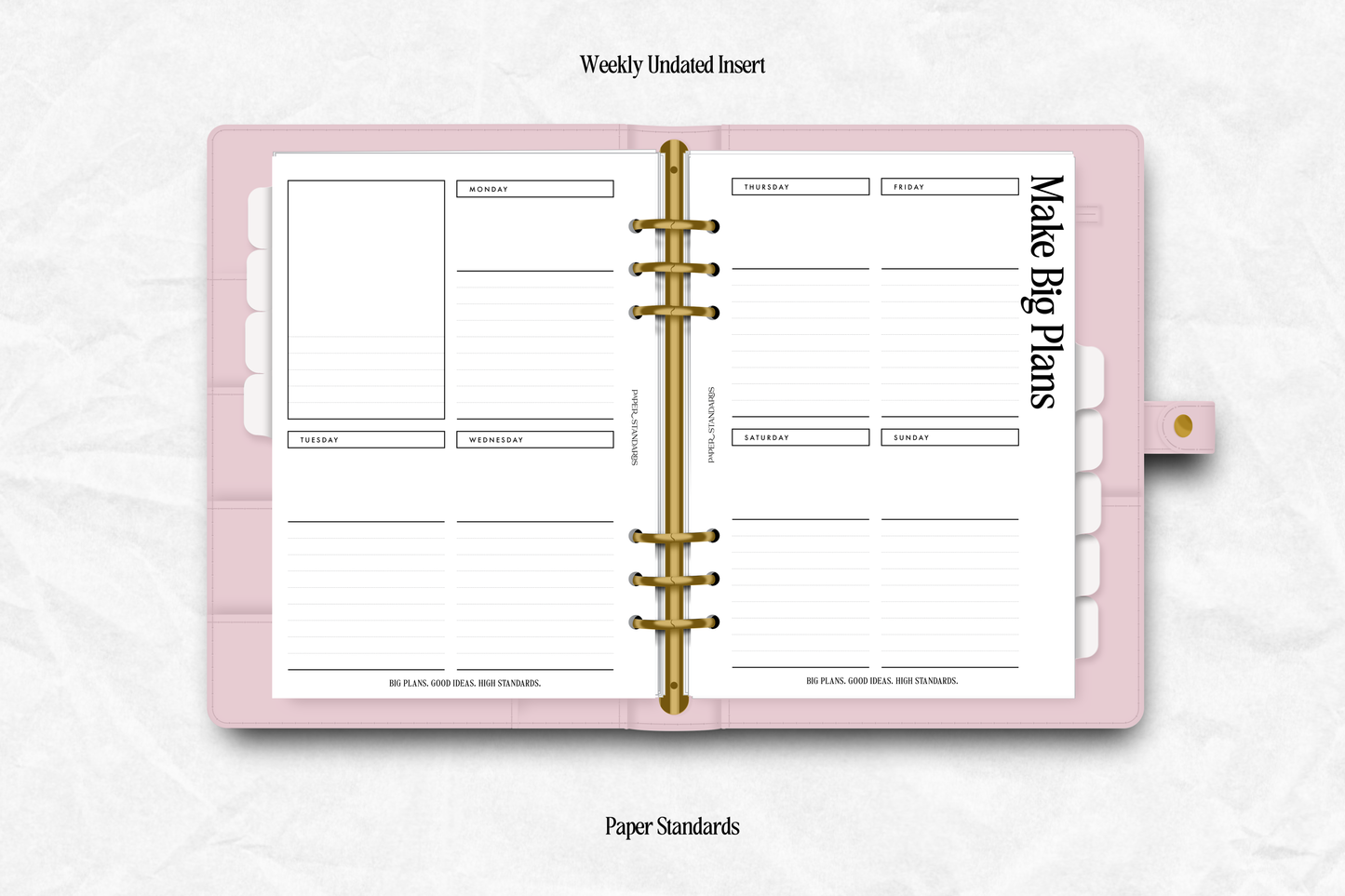 Weekly Undated Insert