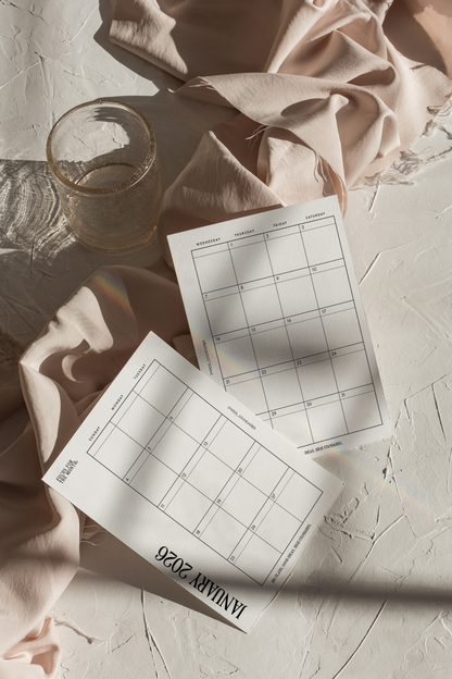 2026 Dated Insert Suite | Monthly + Quarterly + Yearly