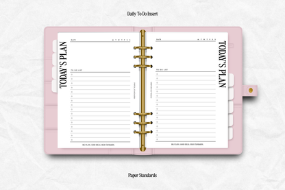 Daily To Do List Insert