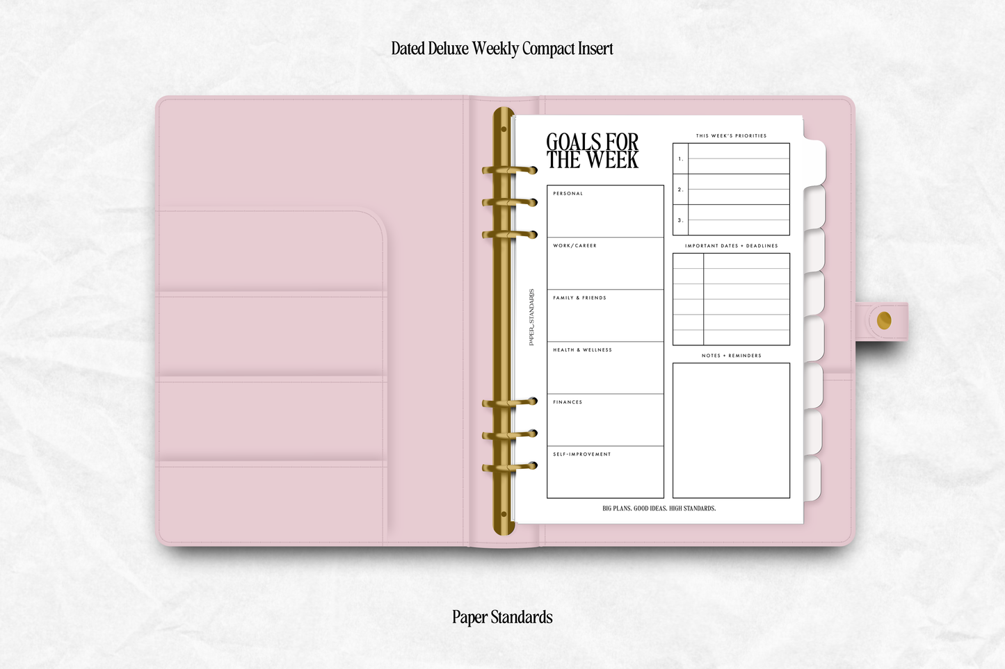 2026 Weekly Compact Deluxe Inserts