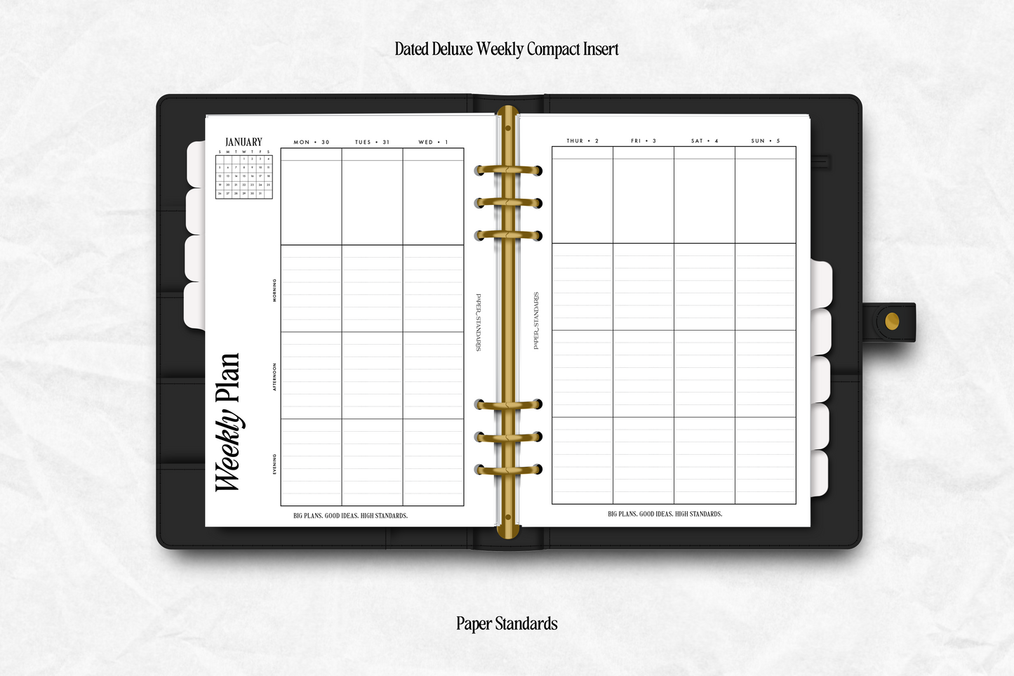 Weekly Compact Deluxe Inserts 2025