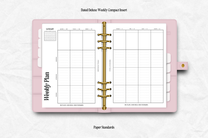 2026 Weekly Compact Deluxe Inserts