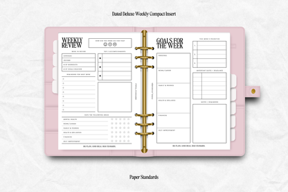 Deluxe Weekly Compact Undated Insert