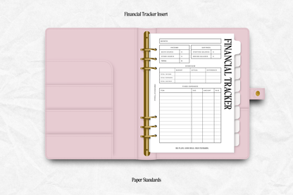 Financial Tracker Insert