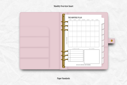 Monthly Overview Insert