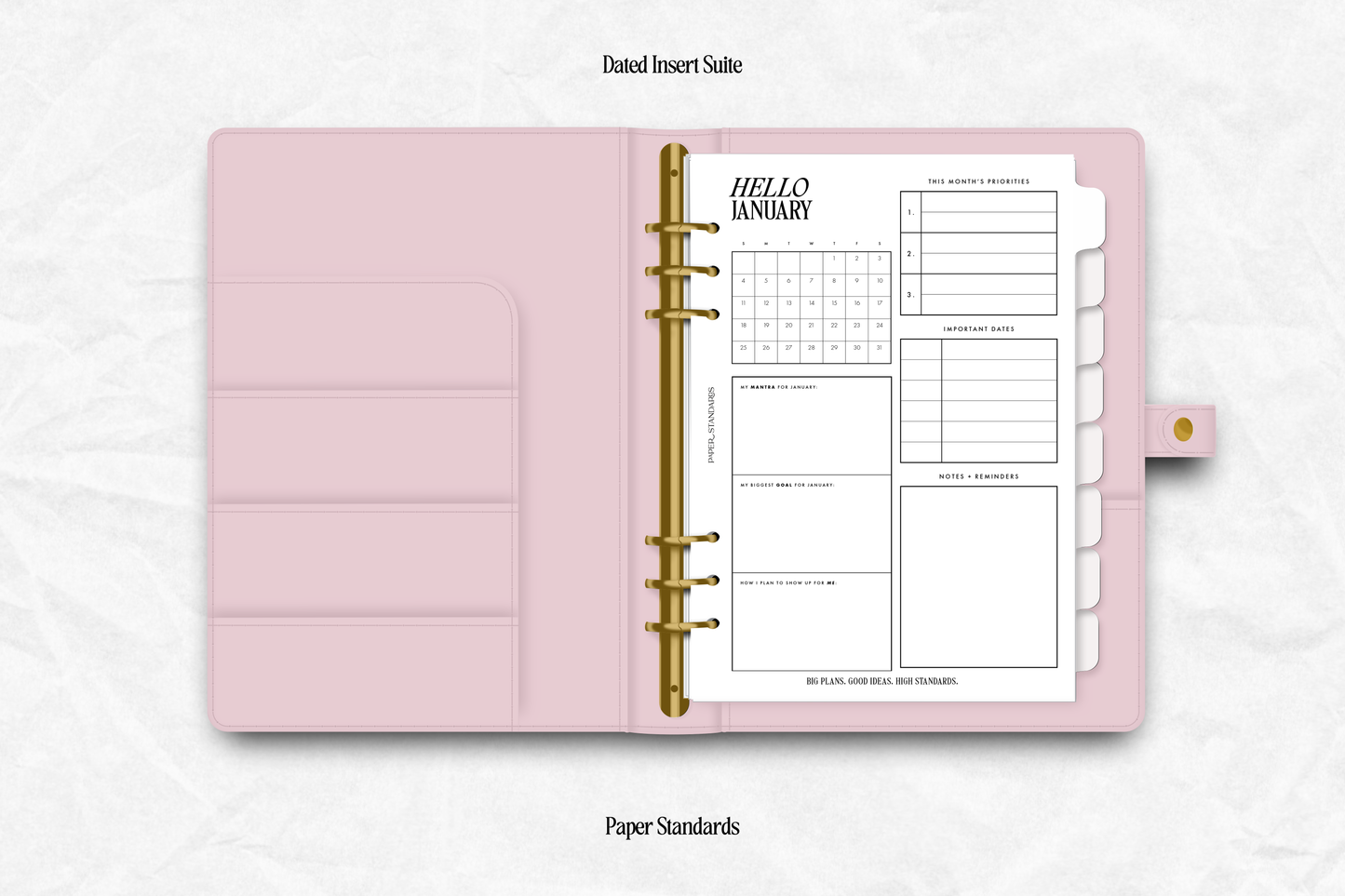 2026 Dated Insert Suite | Monthly + Quarterly + Yearly