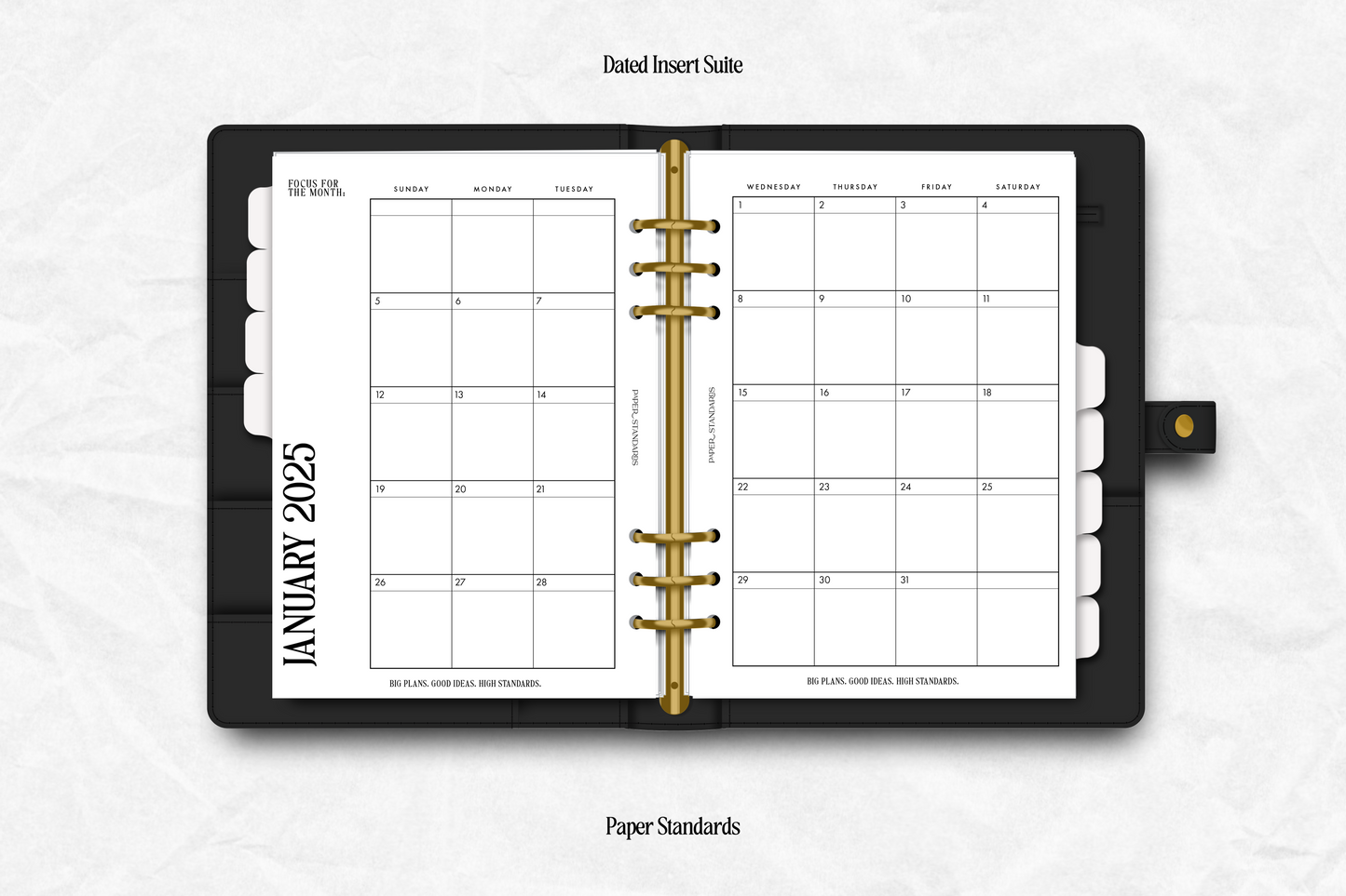 Dated Insert Suite 2025 | Monthly + Quarterly + Yearly