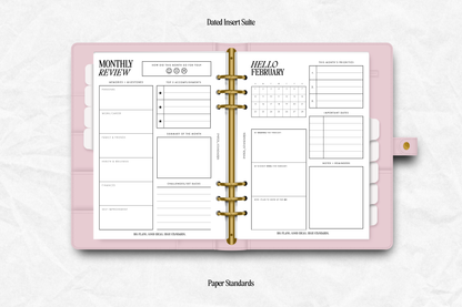 2026 Dated Insert Suite | Monthly + Quarterly + Yearly