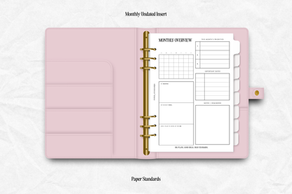 Monthly Undated Insert