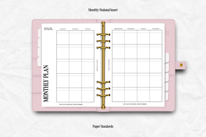 Monthly Undated Insert