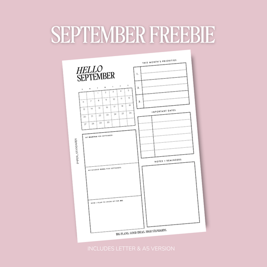 September 2026 Freebie